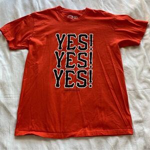 San Francisco Giants Yes! Yes! Yes! Orange Baseball Fan Tee Shirt Size XL